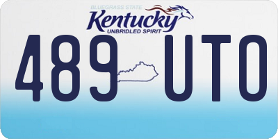 KY license plate 489UTO