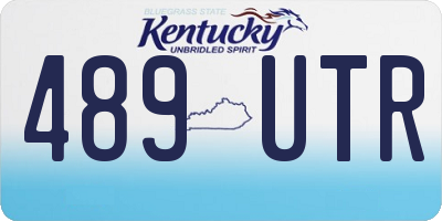KY license plate 489UTR