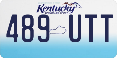 KY license plate 489UTT