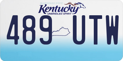 KY license plate 489UTW