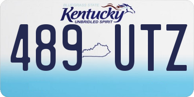 KY license plate 489UTZ