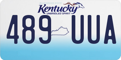 KY license plate 489UUA