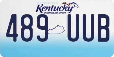 KY license plate 489UUB