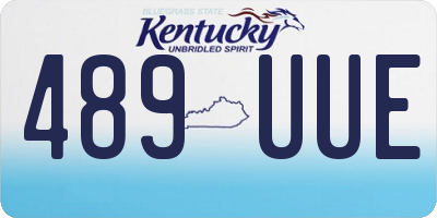 KY license plate 489UUE