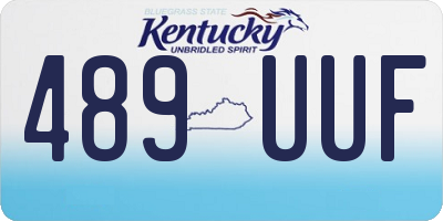 KY license plate 489UUF