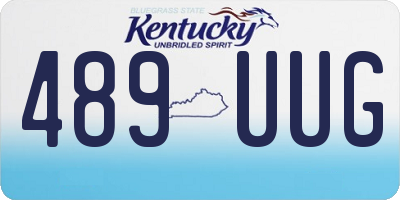 KY license plate 489UUG