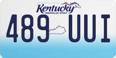KY license plate 489UUI