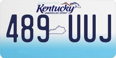 KY license plate 489UUJ