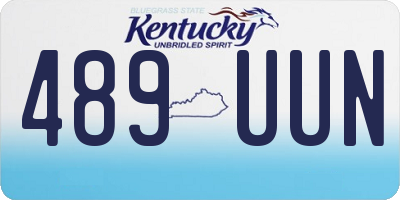 KY license plate 489UUN