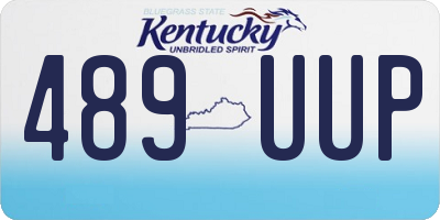 KY license plate 489UUP