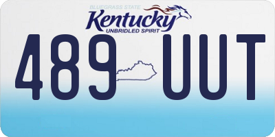 KY license plate 489UUT