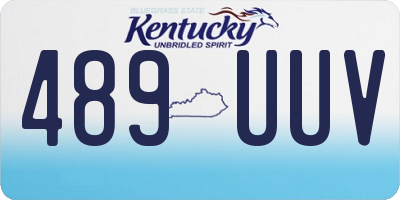 KY license plate 489UUV