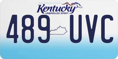 KY license plate 489UVC