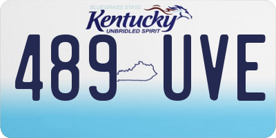 KY license plate 489UVE