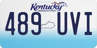 KY license plate 489UVI