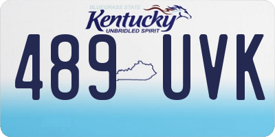 KY license plate 489UVK