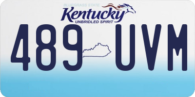 KY license plate 489UVM