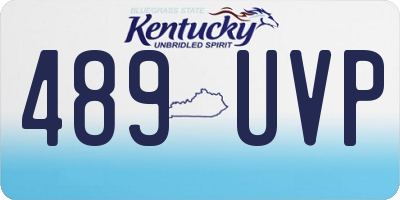 KY license plate 489UVP