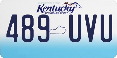 KY license plate 489UVU