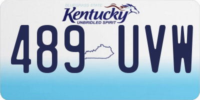 KY license plate 489UVW