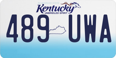 KY license plate 489UWA