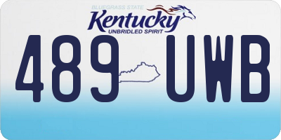 KY license plate 489UWB