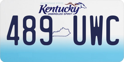 KY license plate 489UWC
