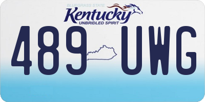 KY license plate 489UWG