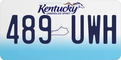 KY license plate 489UWH
