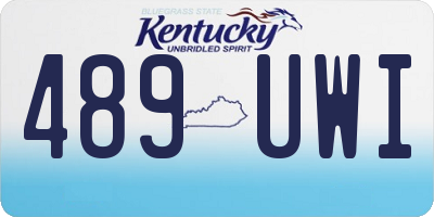 KY license plate 489UWI