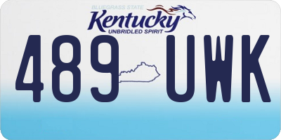 KY license plate 489UWK
