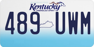 KY license plate 489UWM