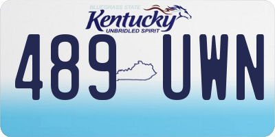 KY license plate 489UWN