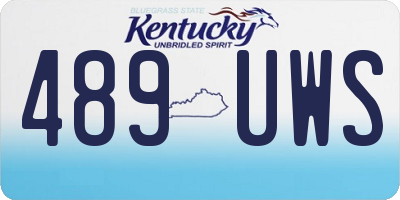 KY license plate 489UWS