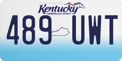 KY license plate 489UWT