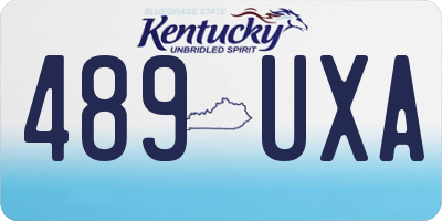 KY license plate 489UXA