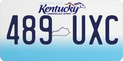 KY license plate 489UXC