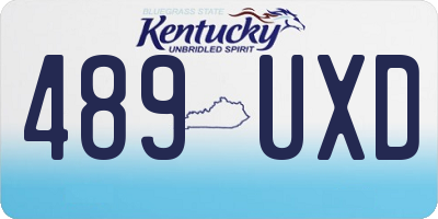 KY license plate 489UXD