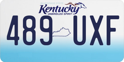 KY license plate 489UXF