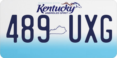 KY license plate 489UXG
