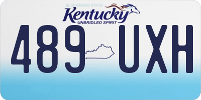 KY license plate 489UXH