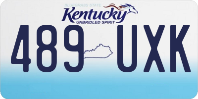 KY license plate 489UXK