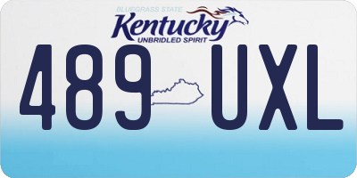 KY license plate 489UXL