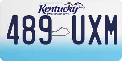KY license plate 489UXM