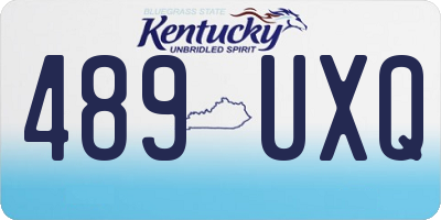 KY license plate 489UXQ