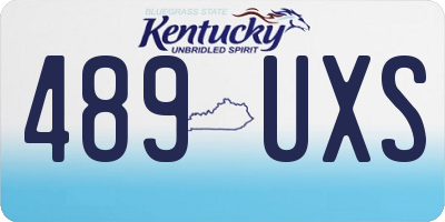 KY license plate 489UXS
