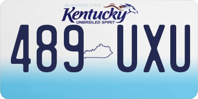 KY license plate 489UXU