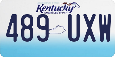 KY license plate 489UXW