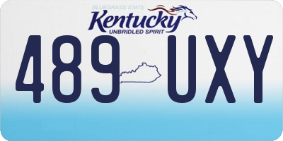 KY license plate 489UXY