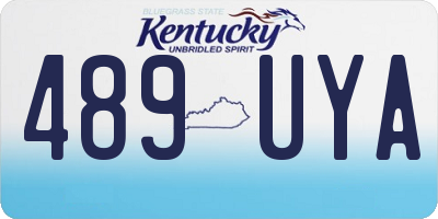 KY license plate 489UYA